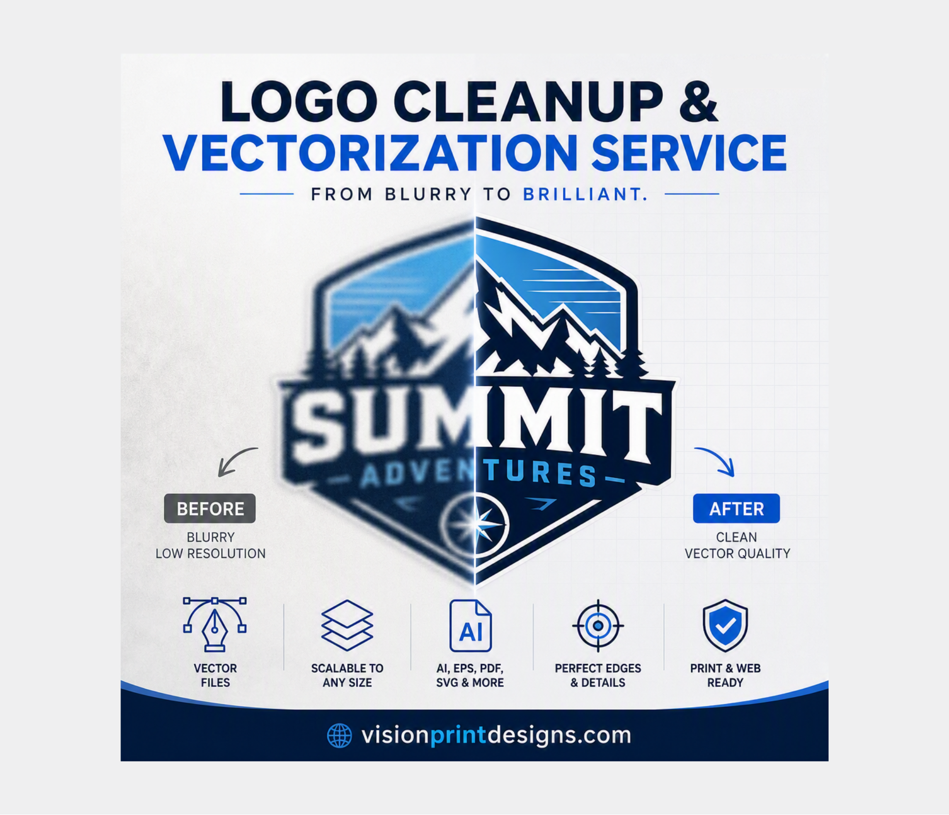 Logo Cleanup & Vectorization Service