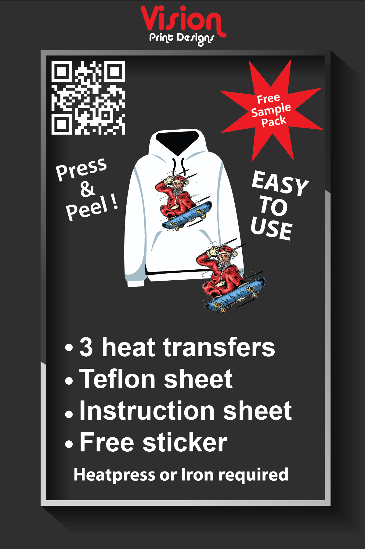 Vision Print Designs | DTF Heat Transfer | Heat Transfers Milwaukee, WI. | Free Sample Pack